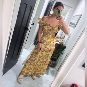 Cleobella off the shoulder floral dress